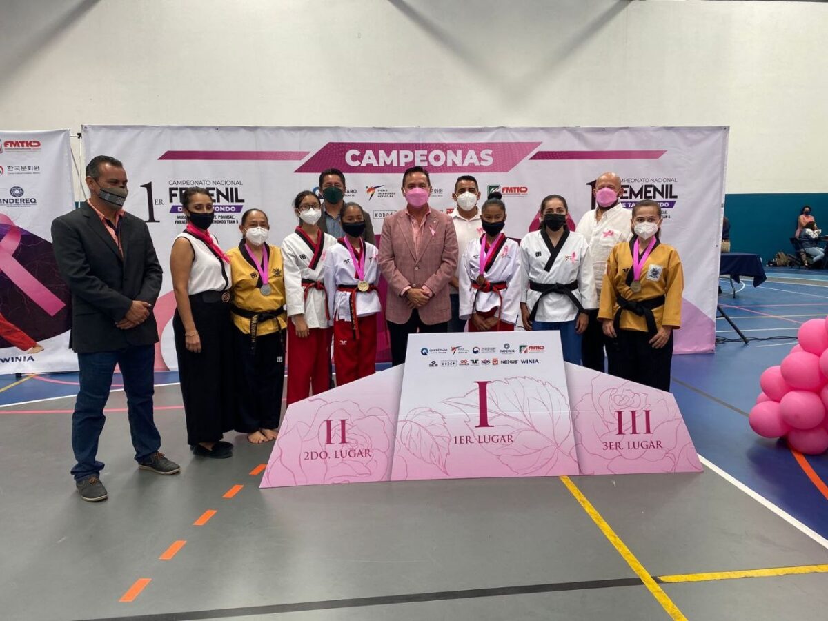 Queretanas: suman medallas en Primer Campeonato Nacional Femenil de Taekwondo.