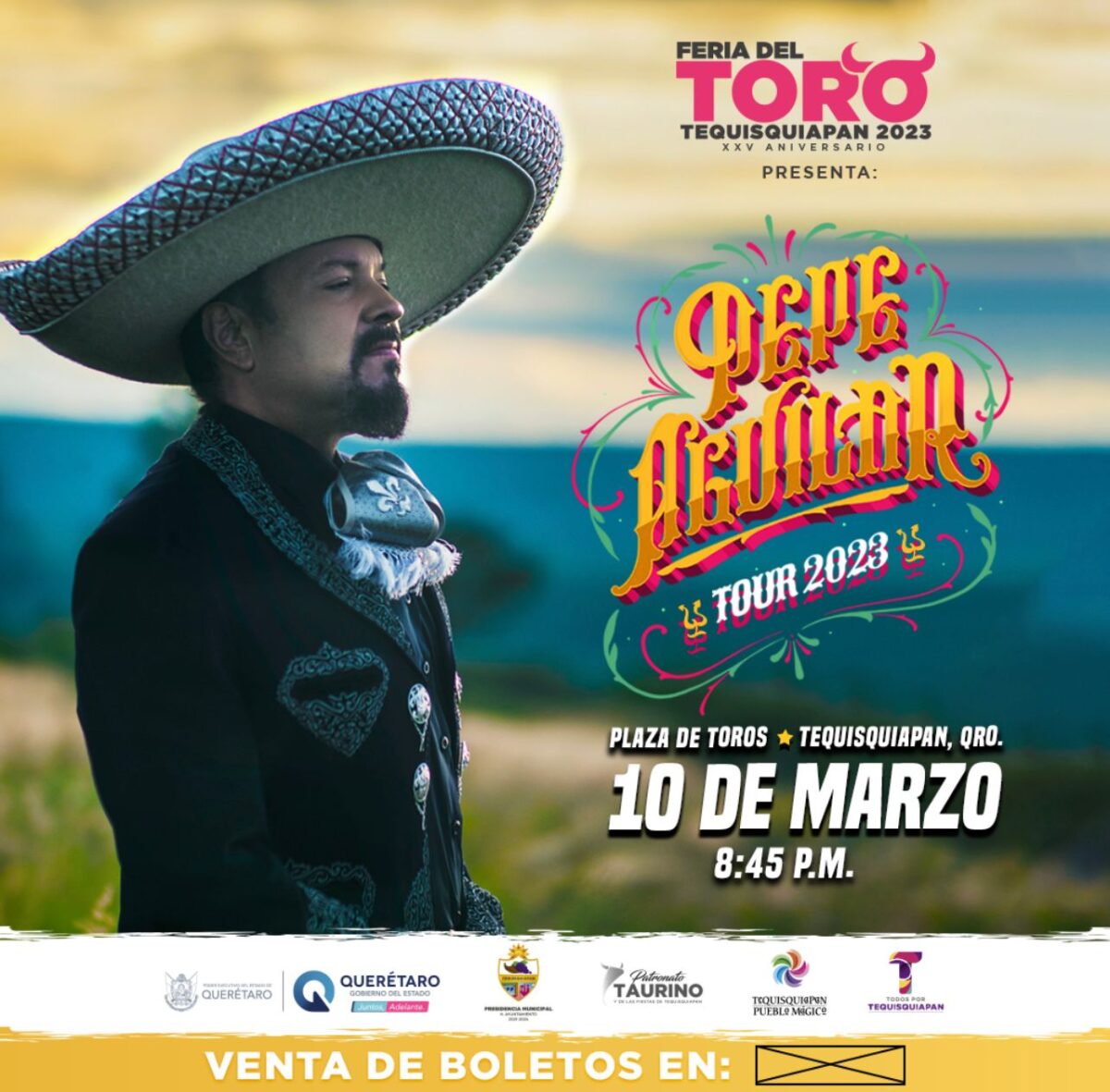 Se presentará Pepe Aguilar en la Feria del Toro de Tequisquiapan