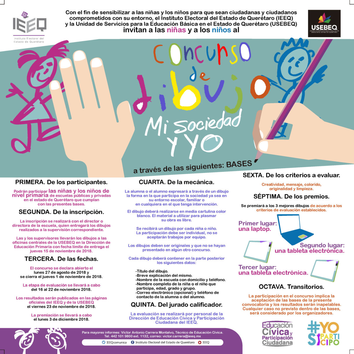 IEEQ y USEBEQ:  Promueven educación cívica a través de concursos en Querétaro