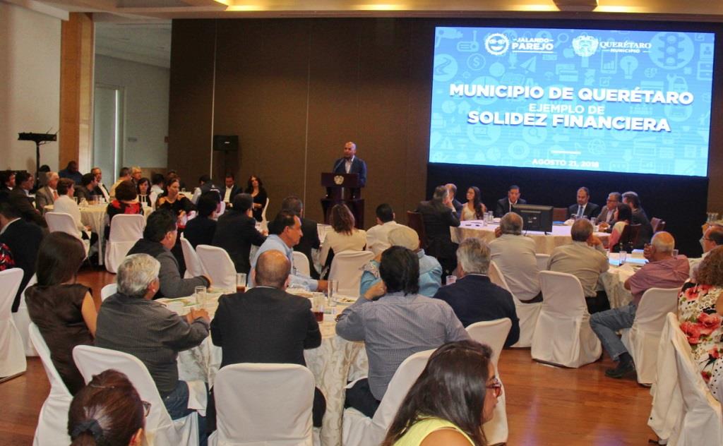 Presenta Alcalde:  Resultados financieros de la administración del municipio de Querétaro
