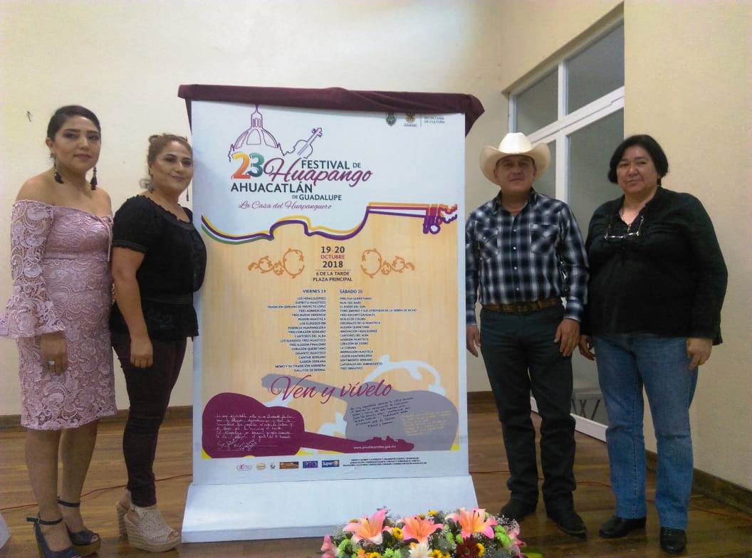 Presentación:  Del cartel del XXIII Festival de Huapango de Ahuacatlan de Guadalupe.