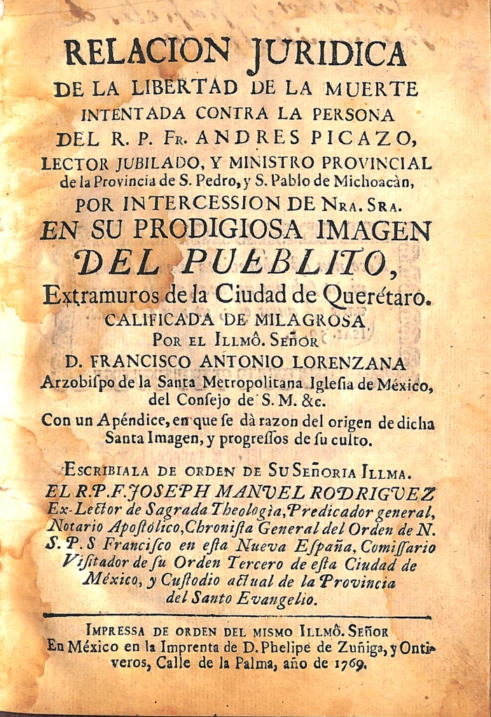 En la Biblioteca Central: Resguarda UAQ libro de 250 años sobre la Virgen de El Pueblito