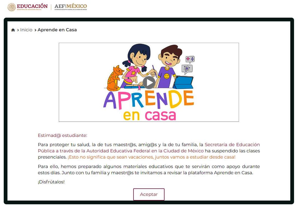 La SEP: Descarta suspender el ciclo escolar, anuncia que extenderá clases en línea