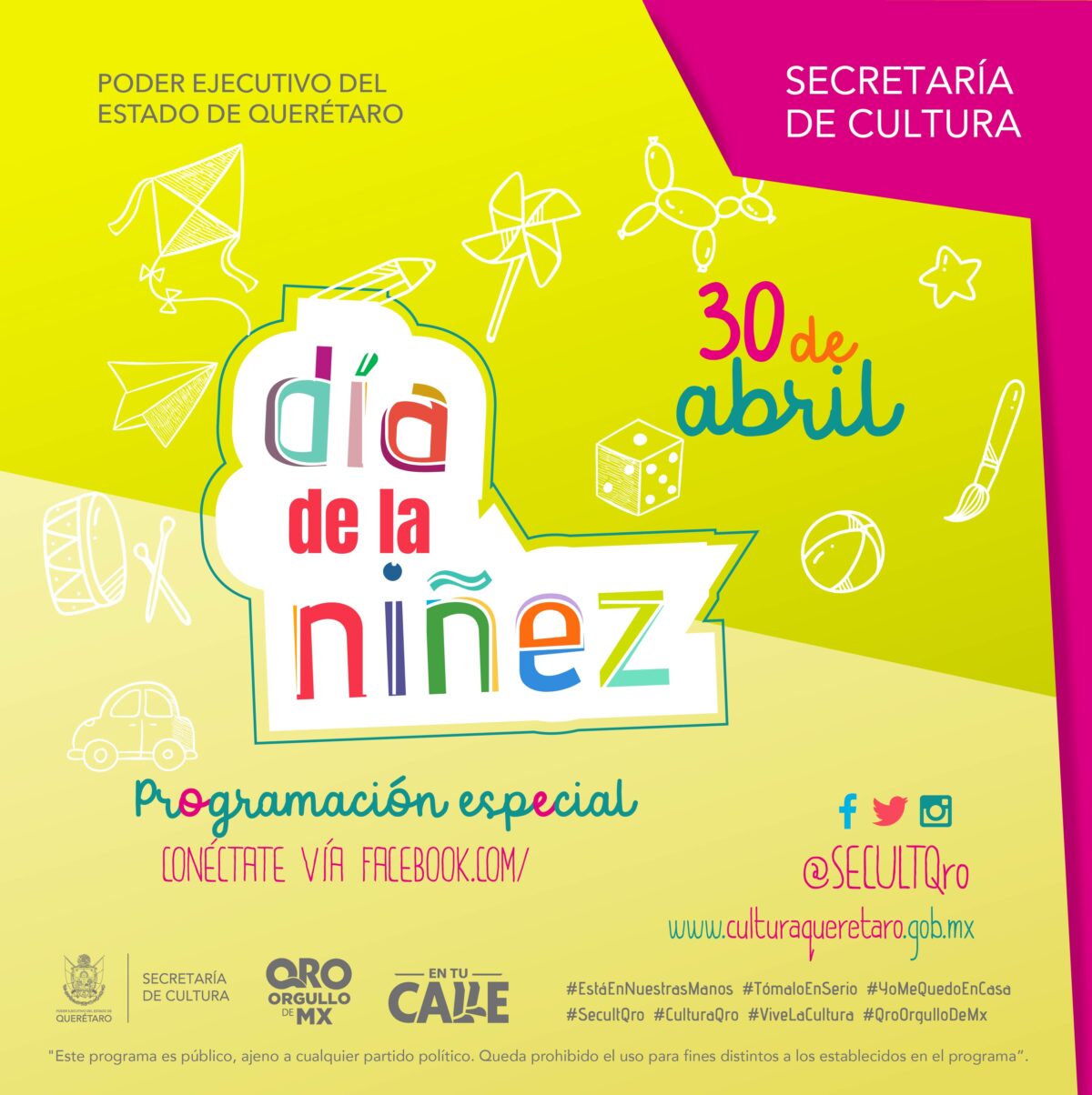 Secretaría de Cultura: Prepara programa especial para celebrar el Día de la Niñez