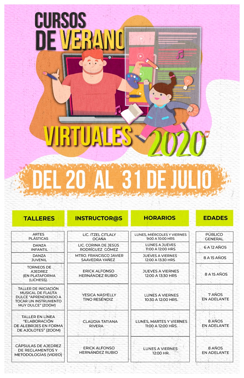 Lanzan:  Cursos de verano “Virtuales” 2020.