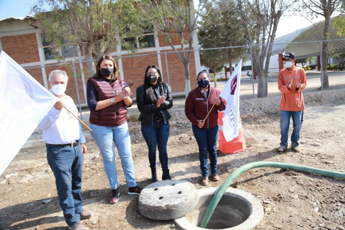 En Cabecera Municipal:Elvia Montes entrega obra de construcción de colector del drenaje pluvial