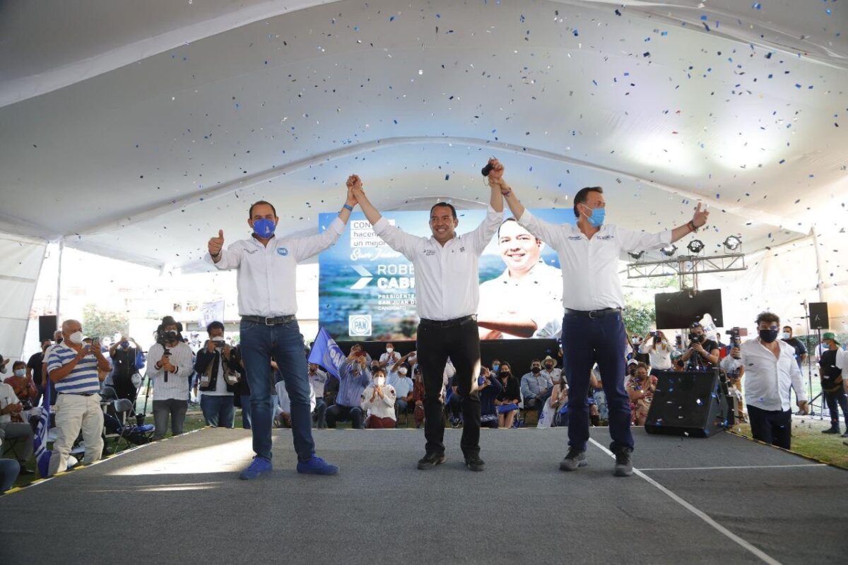 Marko Cortés y Mauricio Kuri respaldan candidatura de San Juan del Río