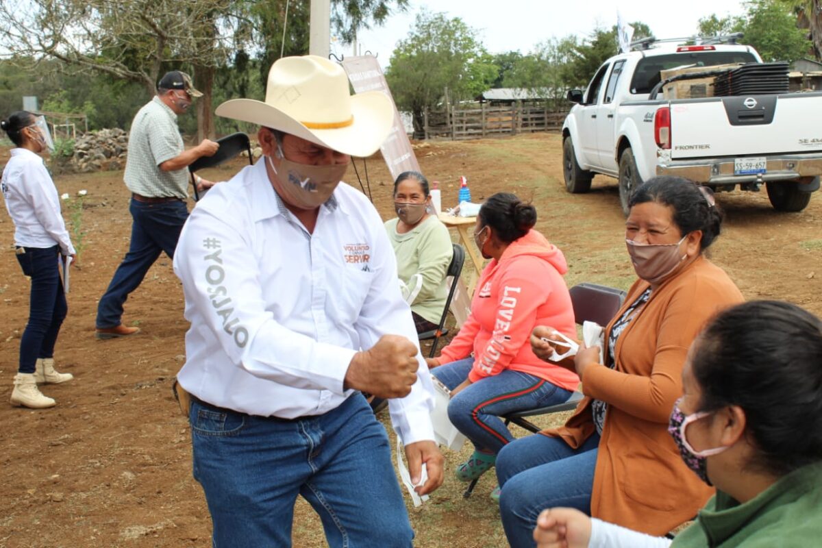 Actividad intensa: Payin Muñoz en una actividad intensa de visitas a diferentes comunidades.