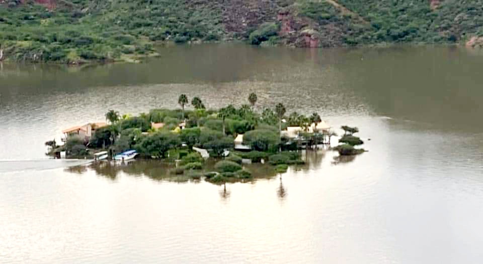 Por las lluvias: Se encuentra prácticamente desaparecida la Isla Tzibanzá.