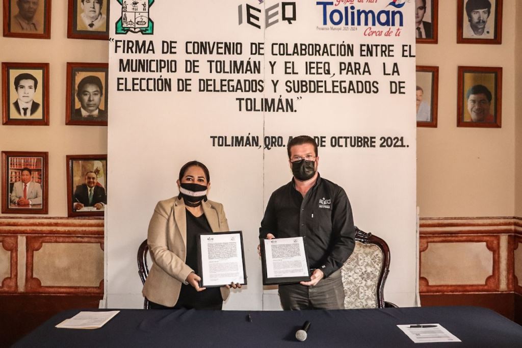 Municipio de Tolimán: Firma Convenio con IEEQ.