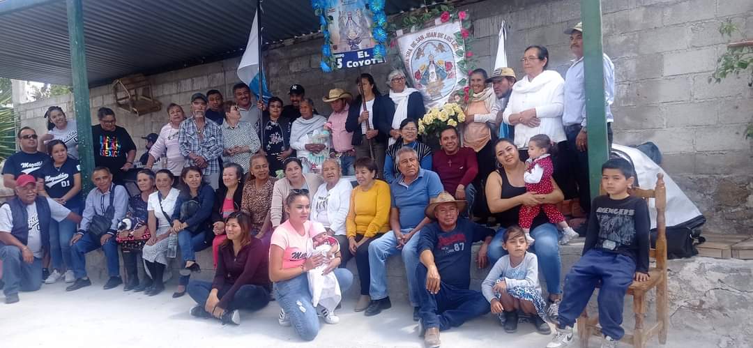 Realizan Celebración Eucarística Peregrinos De la Virgen de San Juan de los Lagos en El Coyote