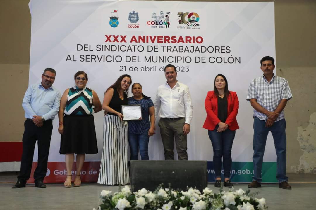 Realizan Festejo por XXX Aniversario del Sindicato de Trabajadores del Municipio de Colón