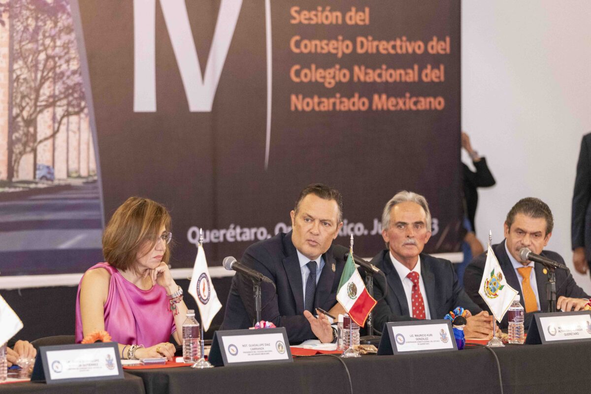 Inaugura Gobernador IV Sesión Ordinaria del Consejo Directivo del Colegio Nacional del Notariado Mexicano